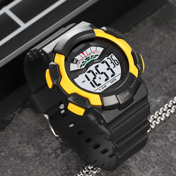 Чоловічий годинник Skmei 2153BKYL Black-Yellow | Зображення 4