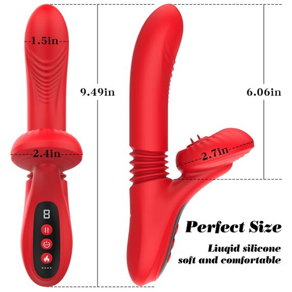 Вибратор для двойной стимуляции Silicone Vibrator 7 Powerful Modes Sex Aura | Зображення 9