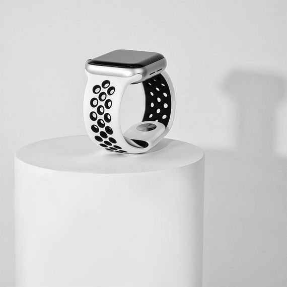 Ремінець Apple Watch Sport Nike+ 42/44/45/49 mm black/gray | Зображення 3