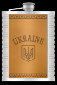 Фляга из нержавеюшей стали (256мл/ 9oz.) UKRAINE 🇺🇦 WKL-019