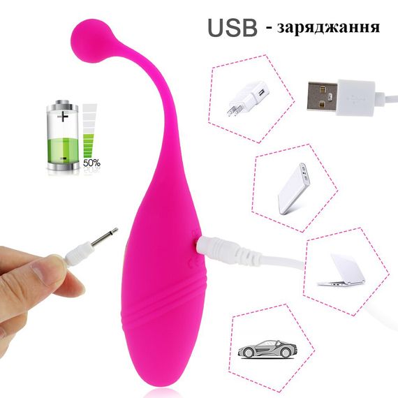 Фіолетове віброяйце з дистанційним керуванням (USB) | Зображення 7