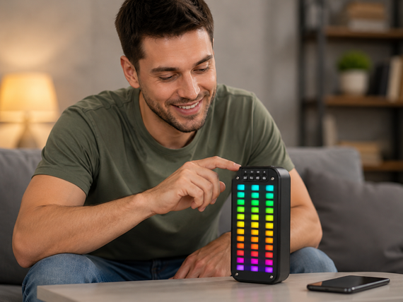 Колонка Bluetooth GTS-1872 Sea V / Акустика с Bluetooth / Музыкальная колонка с RGB подсветкой | Зображення 1