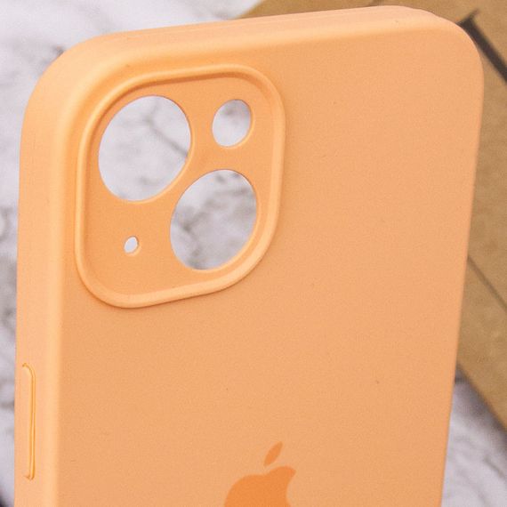 Чехол Silicone Case Full Camera Protective (AA) для Apple iPhone 15 (6.1") Оранжевый / Cantaloupe | Зображення 7