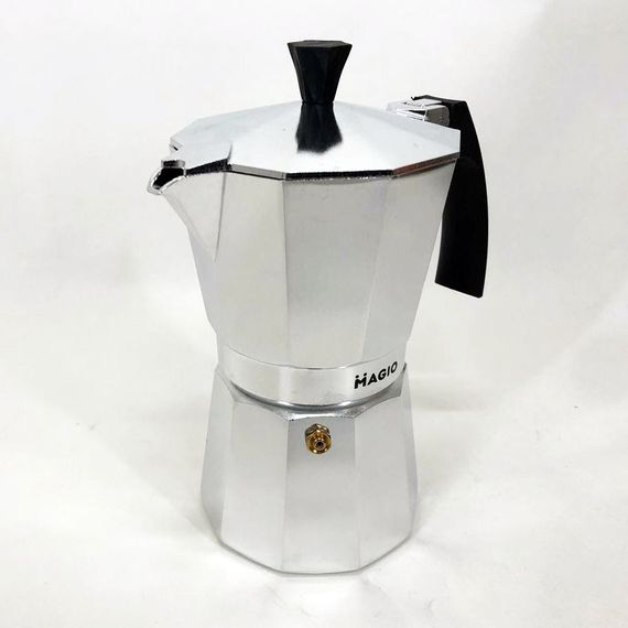 Гейзерна кавоварка Magio MG-1002 300 мл, гейзер для кави, кавоварка гейзерного типу, кавоварка для дому | Зображення 9