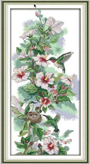 Набір для вишивання за нанесеною на канву схемою "The Morning Dew". AIDA 14CT printed, 28*54 см
