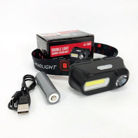 Светодиодный фонарь с креплением на голову 1804-XPE+COB, Налобный фонарик для головы MX-19 | Зображення 4