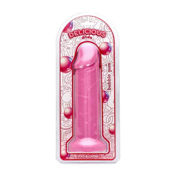 Фаллоимитатор с ароматом жвачки-Toyz4lovers Delicious Dildo Bubble Gum, 25 см Sex Aura | Зображення 1