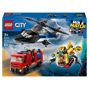 LEGO City набір гелікоптер, пожежна машина та підводний човен 60462