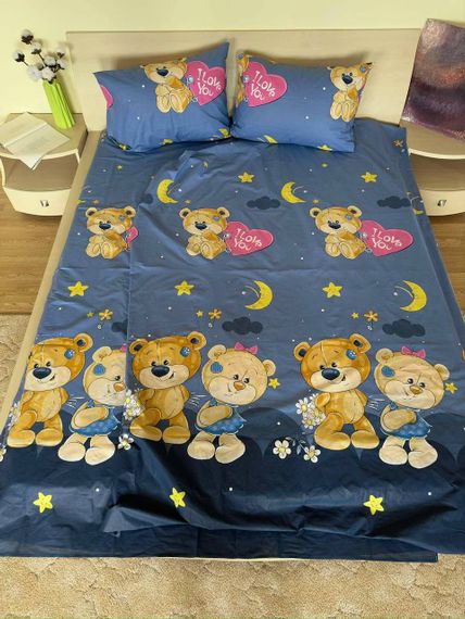 Комплект постельного белья Soft полуторный Мишки 150х215 см | Зображення 1