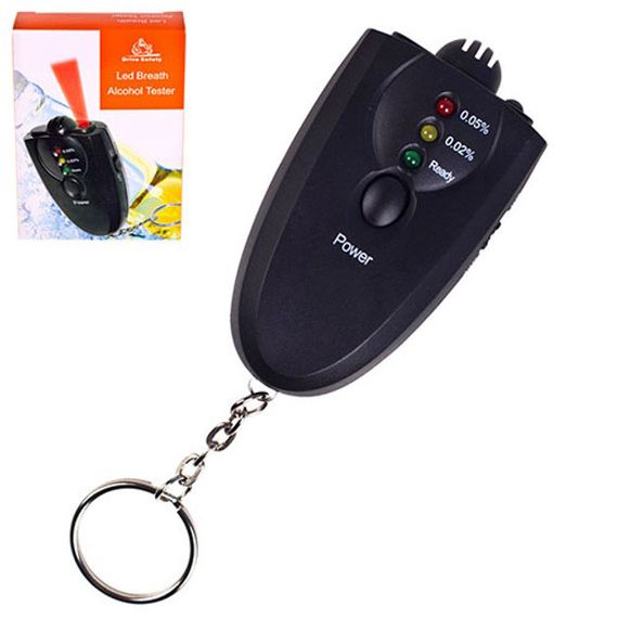 Электронный портативный алкотестер с подсветкой 2 x ААА | Зображення 2