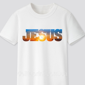Футболка з християнським принтом Jesus, Ісус. FH-1