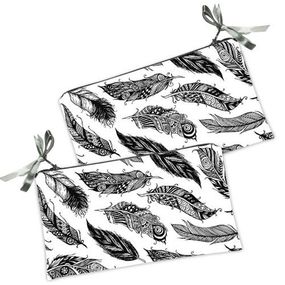 Косметичка жіноча Красивые перья 20х12 см (K_TFL010)