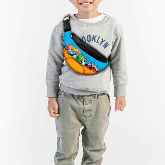 Сумка-бананка детская Хот Вилс "Hot Wheels" с принтом ,32х15см,сумка для мальчика  через плечо (00159)