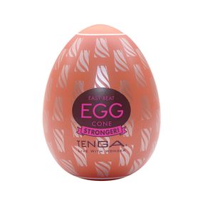Мастурбатор-яйцо Tenga Egg Cone, плотный TPE, пробник лубриканта 5 мл