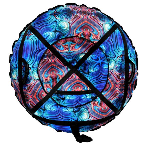 Тюбінг для катання по снігу 100 см "калейдоскоп" (Оксфорд, ПВХ) санки ватрушка | Зображення 4