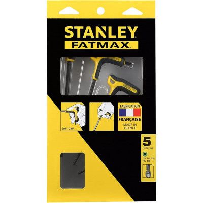 Ключ Stanley FATMAX торцевой TORX, с обрезиненной ручкой, 5 шт: (FMHT0-69048) | Зображення 1