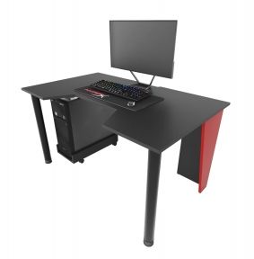 Стол геймерский ZEUS GAMER-2 черныйкрасный бок
