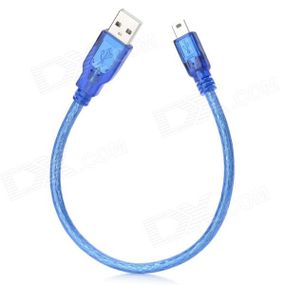 Кабель USB 2.0 RITAR (AM/Mini 5 pin) 0.3м,синий прозрачный