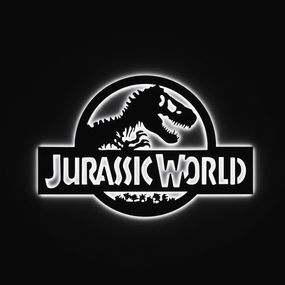 Панно декоративная картина на стену Парк Юрского периода LED подсветка 500х329 acr-p000263