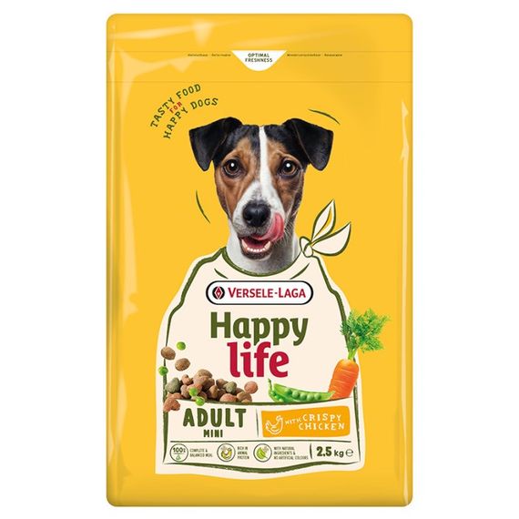 Сухий корм із куркою для собак малих порід Happy Life Adult Mini With Chicken, 2.5 кг