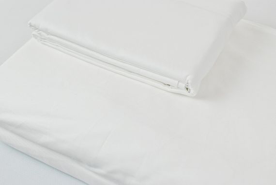 Простирадло на гумці SoundSleep Shine сатин white біле 180х200 см | Зображення 1