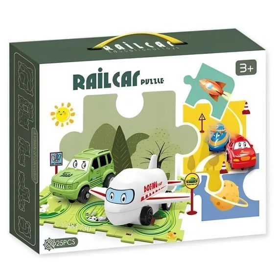 Розвиваюча іграшка-пазл SHT 1103A Dinosaur Park (25pcs) Yellow | Зображення 3