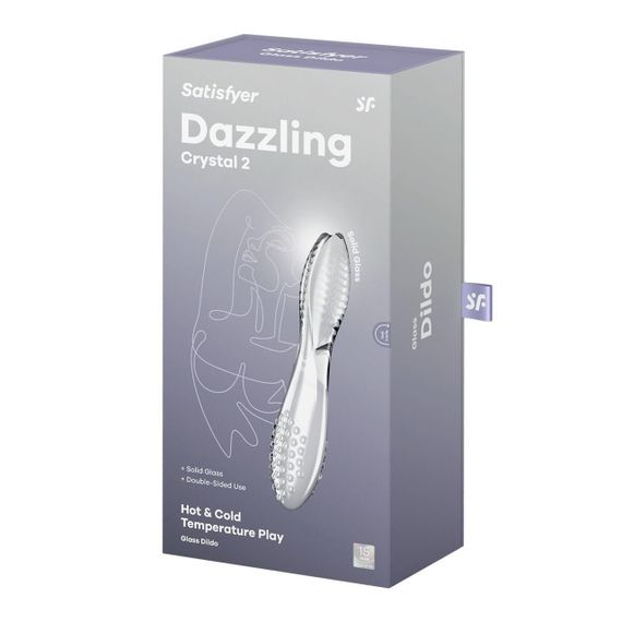 Двосторонній скляний дилдо Satisfyer Dazzling Crystal 2 Transparent Sex Aura | Зображення 4