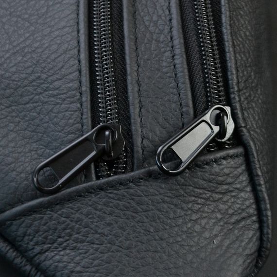 Сумка-бананка з додатковою кишенею, Чорна зручна бананка чоловіча, Бананка для повсякденного життя GE-24 | Зображення 3