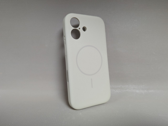 Чохол для iPhone 16 / Айфон 16, Soft Touch, протиударний, MagSafe, преміум силікон, молочний