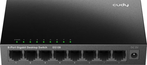 Комутатор Cudy GS108, 8 портовий Gigabit Metal Desktop Switch | Зображення 1