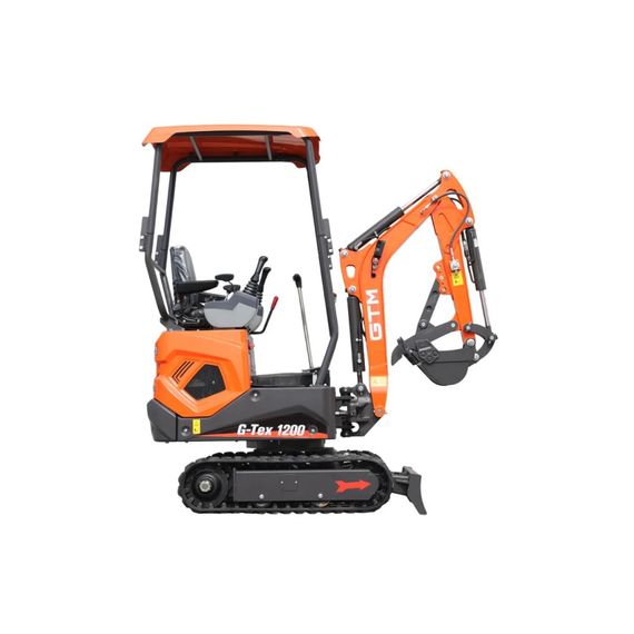 Мініекскаватор дизельний GTM G-Tex 1200 (7.5 кВт, 10.2 к.с., до 1.72 м, 1200 кг) | Зображення 2