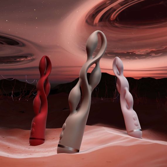 Импульсный вибратор с эффектом пульсации UPKO UEROS для трехмерной стимуляции, коричневый sexstyle | Зображення 4