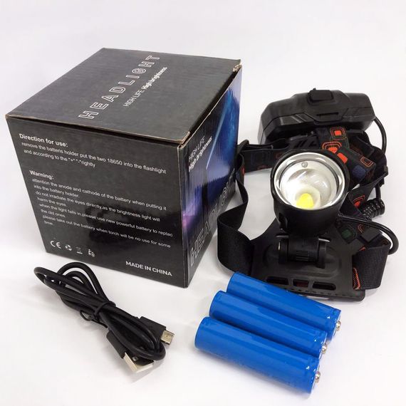 Ліхтар налобний X-Balong XQ-219-HP50 акумуляторний LED zoom з функцією Power Bank 3 режими роботи | Зображення 7