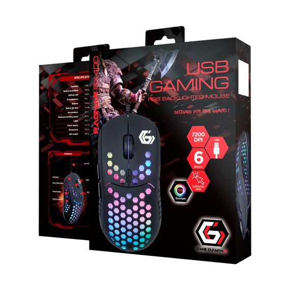 Мишка Gembird Ragnar RX400 USB RGB Black (MUSG-RAGNAR-RX400) | Зображення 3