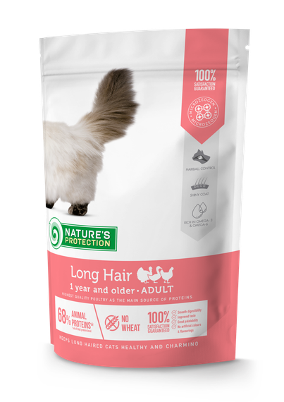 Корм Nature's Protection Long hair сухий для довгошерстих котів 0.4 кг