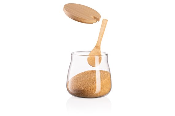 Банка для зберігання ARDESTO Midori Sugar, 500мл, скло, бамбук, прозорий (AR1350BHS) | Зображення 2