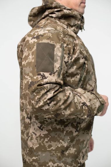Військова куртка на флісі Soft Shell Military піксель | Зображення 2