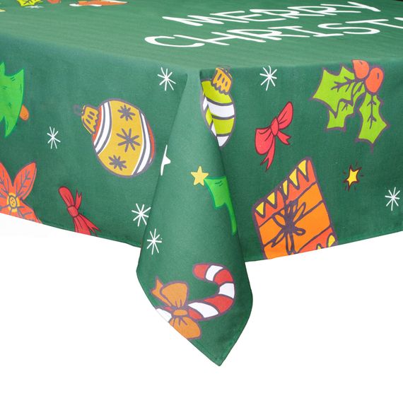 Скатертина Home Line 129644 Україна 150x220  Напівпанамський; Бавовна Зелений