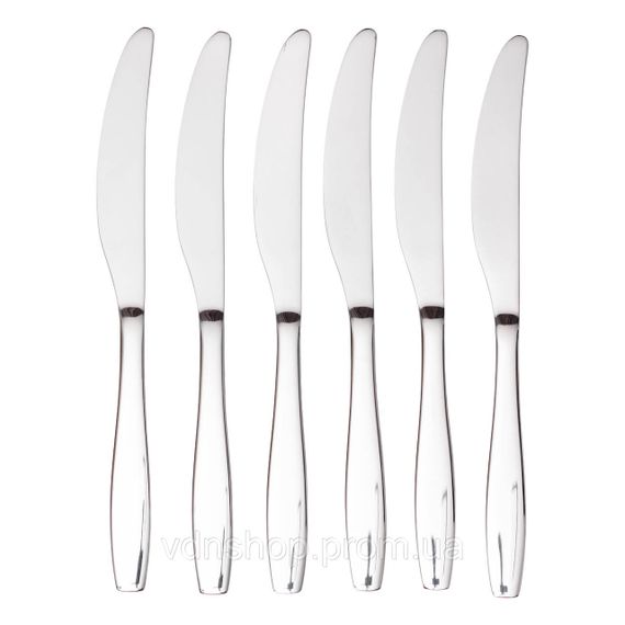 Набор столовых ножей 6 штук из нержавеющей стали 23.5 (см) Серебро | Зображення 1