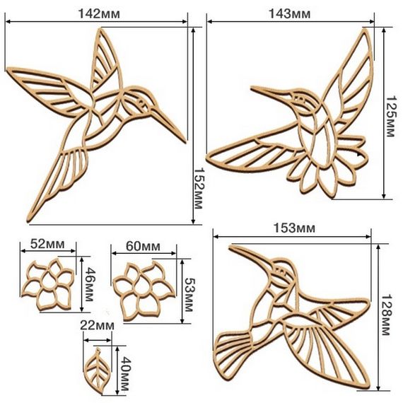 Набор для витражной живописи по номерам "Колибри" FDSGK-07 | Зображення 1