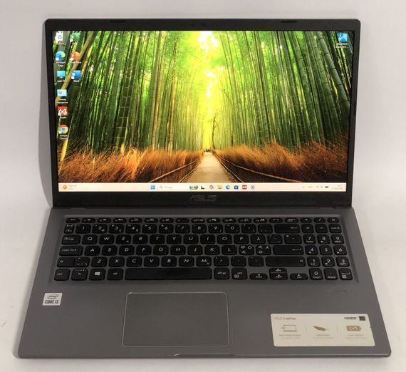Ультрабук Asus VivoBook 15 F515JA / 15.6" (1920x1080) IPS / Intel Core i3-10110U (2 (4) ядра по 2.1 - 4.1 GHz) / 8 GB DDR4 / 256 GB SSD / Intel UHD Graphics / WebCam / Win 11 Home б/в + Подарунок Флеш-накопичувач Kingston DataTraveler Exodia S 64 ГБ | Зображення 1