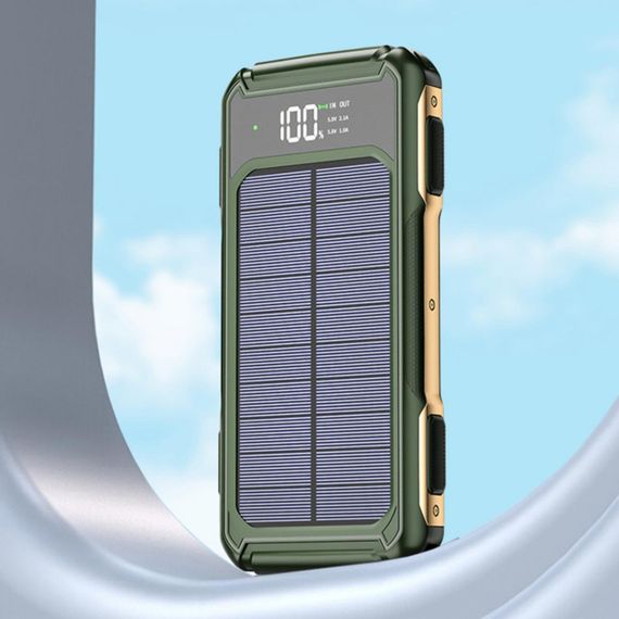Павербанк високої ємності 30000mAh на сонячній батареї Solar Power Bank 4 в 1 | Зображення 2