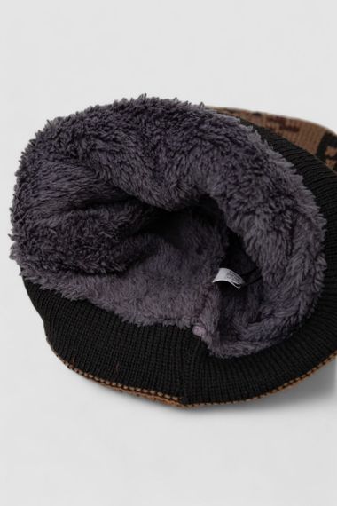 Шапка чоловіча камуфляж на хутрі, колір коричневий, 244RM49 | Зображення 3