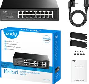 Комутатор Cudy FS1016, 16 портовий 10/100M, металевий корпус