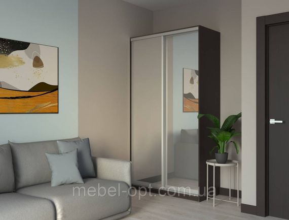 Шафа купе Сіті Лайт Doros Венге 2 Дзеркала 120х60х225 (240040) | Зображення 2