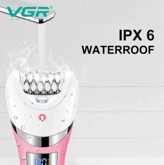 Багатофункціональний акумуляторний епілятор із підсвічуванням VGR V-759 5в1 жіноча електробритва | Зображення 5