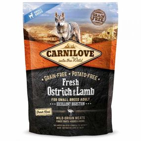 Сухой корм Carnilove Fresh Ostrich & Lamb для взрослых собак мелких пород, ягненок и страус, 1,5 кг