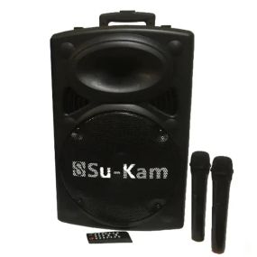 Портативна колонка Su-Kam BT 100D + 1 бездротовий мікрофон (12v/220v)