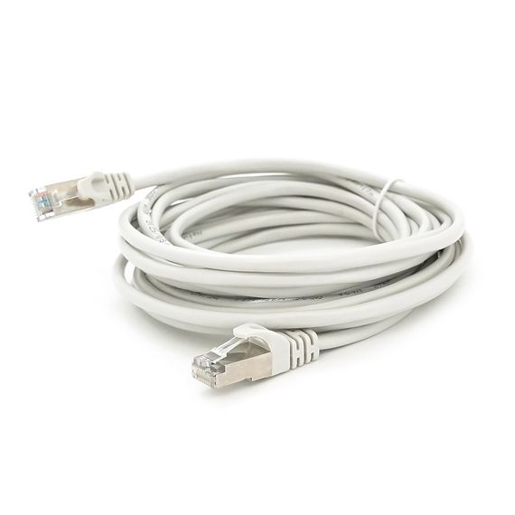 Патч-корд литой MERLION,FTP,RJ45,Cat.5e,5m,серый,CU,Q200