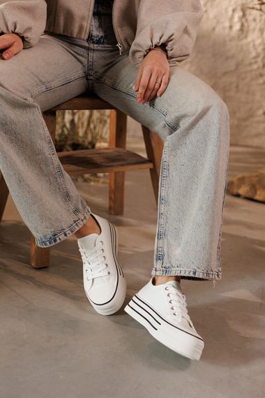 Кеди жіночі 591718 Білі 36 37 38 39 40 | Зображення 8